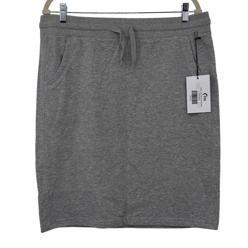 Zyia Active Take Me Everywhere Skirt Women XXL Gray Heather Drawstring Athletic